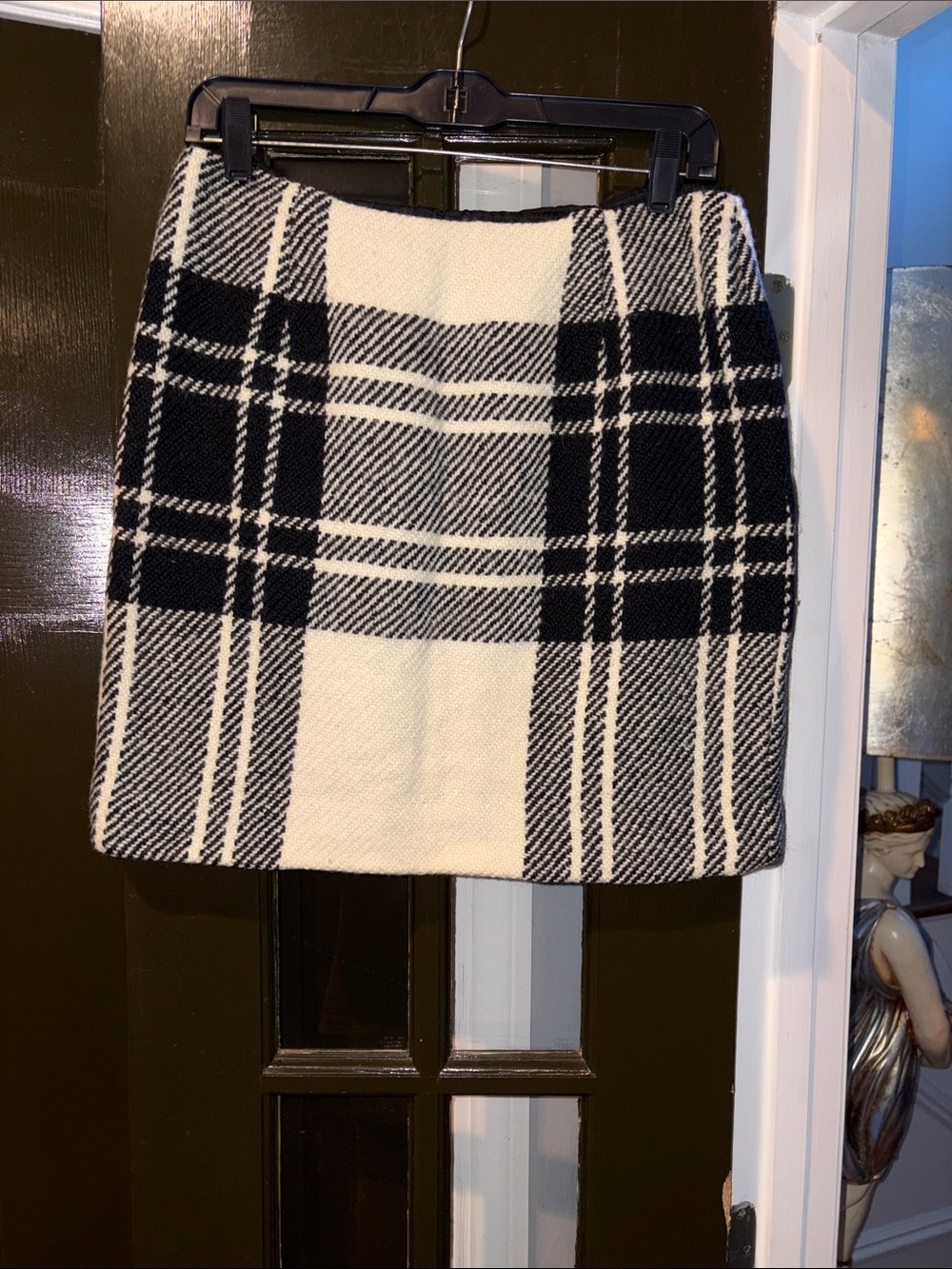Jones New York Black and White Plaid Mini Skirt